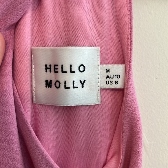 HELLO MOLLY BACKSTAGE PASSES DRESS COTTON CANDY PINK - Picture 6 of 7